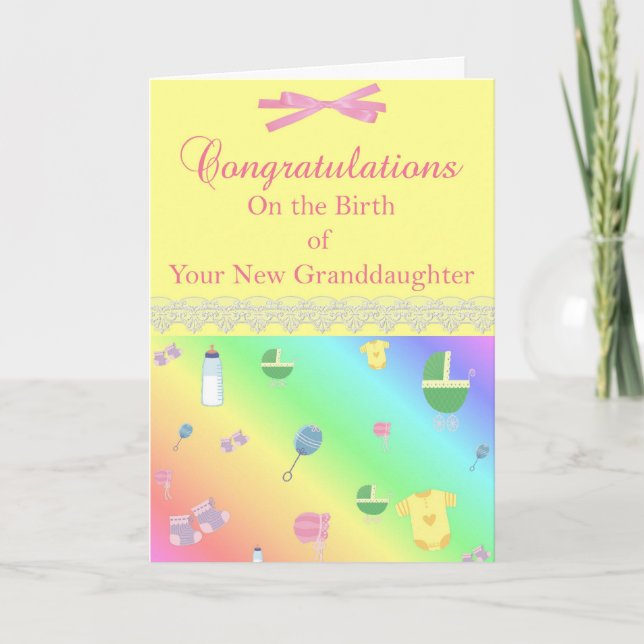 Diva's Congrats on Your New Granddaughter Card (Front)