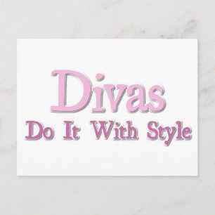Divas Do It With Style Postcard