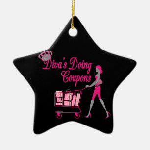 Diva's Does Coupons Ceramic Tree Decoration