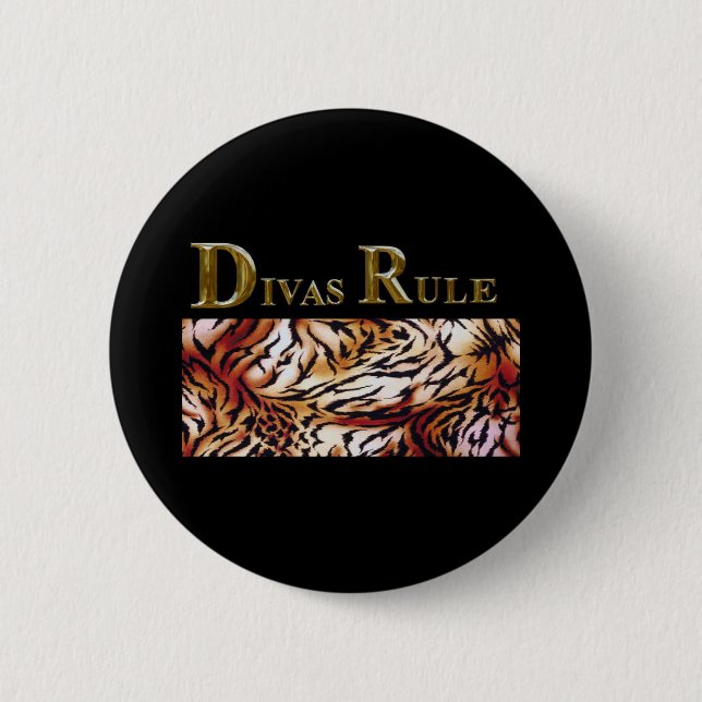 DIVAS RULE 6 CM ROUND BADGE (Front)