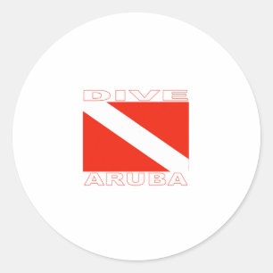 Dive Aruba Classic Round Sticker