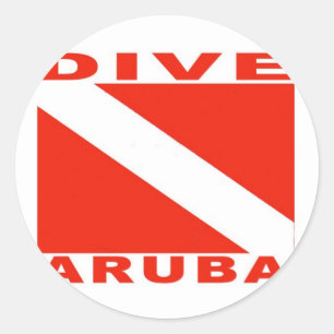 Dive Aruba Classic Round Sticker