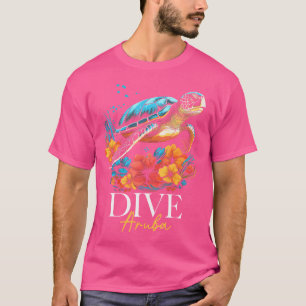 Dive Aruba Sea Turtle Scuba Diving Diver Souvenir T-Shirt