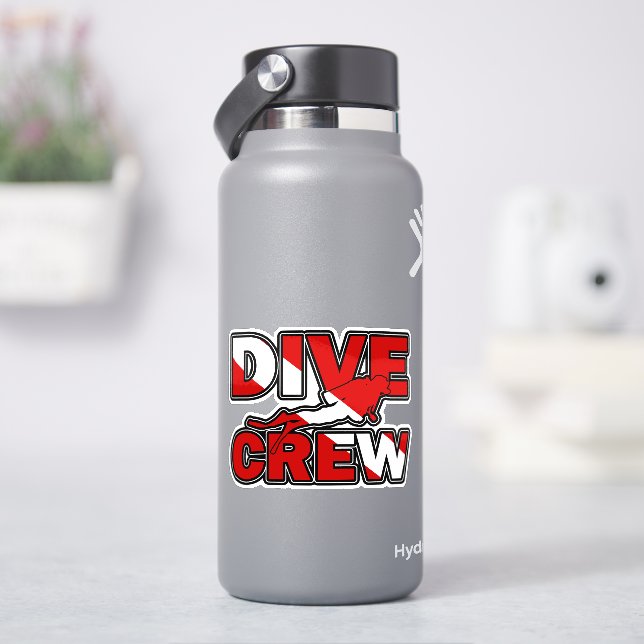 Dive Crew Dive Flag Sticker (HydroFlask)