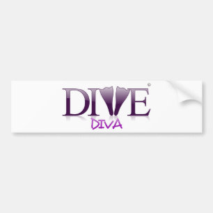 Dive Diva Fins Bumper Sticker