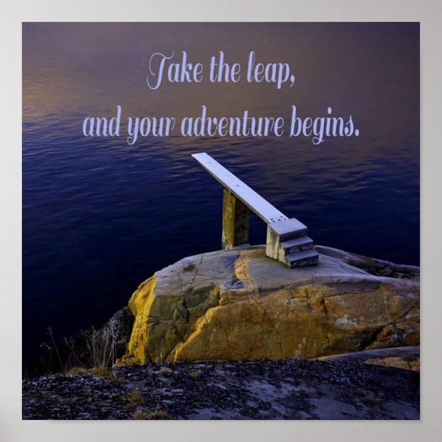 Dive Diving Take The Leap Adventure Poster (Front)