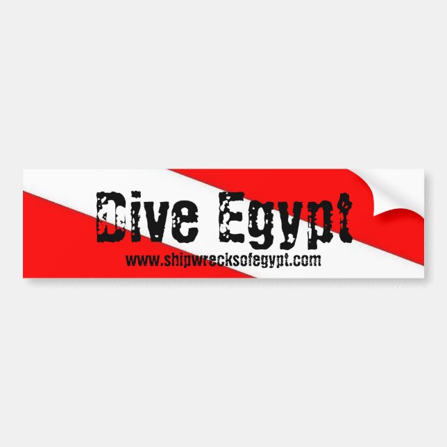 Dive Egypt Bumper Sticke,  Shipwrecksofegypt.com Bumper Sticker (Front)