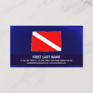 Dive flag customisable scuba instructor cards