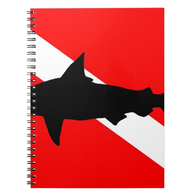 Dive Flag Hammerhead Shark II Spiral Notebook (Front)