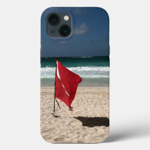 Dive Flag on the Beach iPhone 13 Case