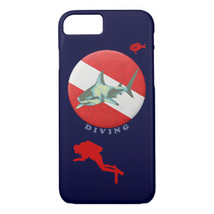 dive flag shark iPhone 8/7 case
