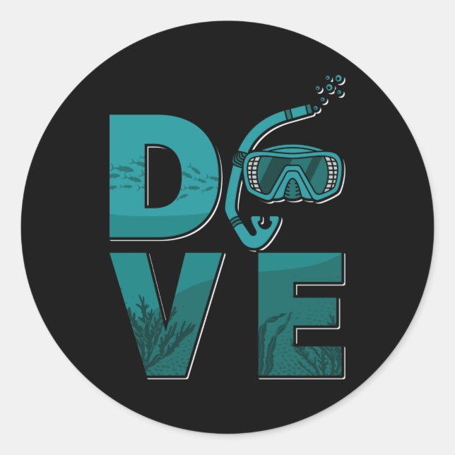 Dive Freediving Diving Apnoe Diver Freediver Classic Round Sticker (Front)