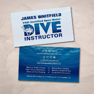 Dive Instructor - Scuba coach Business Card