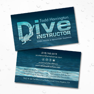 Dive Instructor - Scuba coach  Business Card
