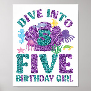 Dive Into 5 Birthday Decorations Girl 5th Birthday