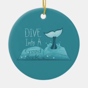 Dive into a Good Book Ceramic Tree Decoration