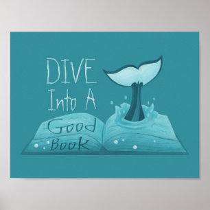 Dive into a Good Book Poster