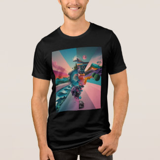 Dive into a World of Surreal Abstract Art Tri-Blend Shirt