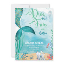 Dive into Five Mermaid Under the Sea Birthday