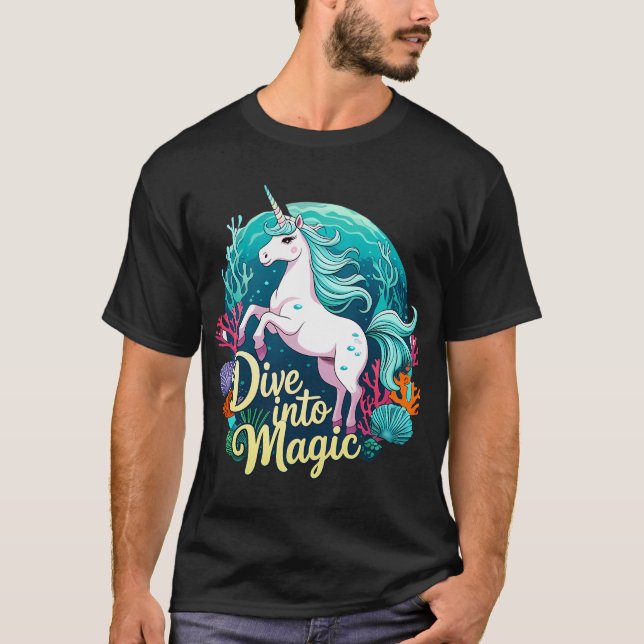 Dive into Magic â€“ Reef Unicorn T-Shirt (Front)