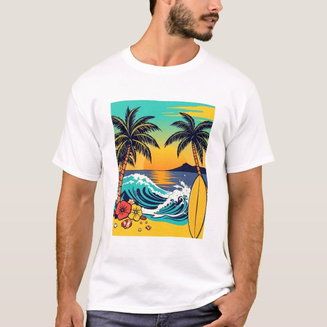 Dive into summer with vibrant beach vibes!  T-Shirt (Front)