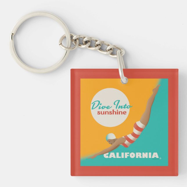 Dive Into Sunshine | California Key Ring (Front)