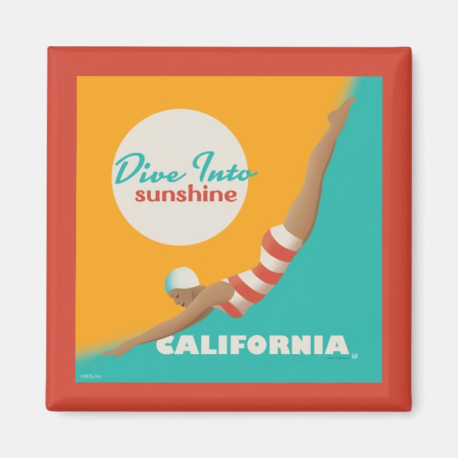 Dive Into Sunshine | California Magnet (Front)