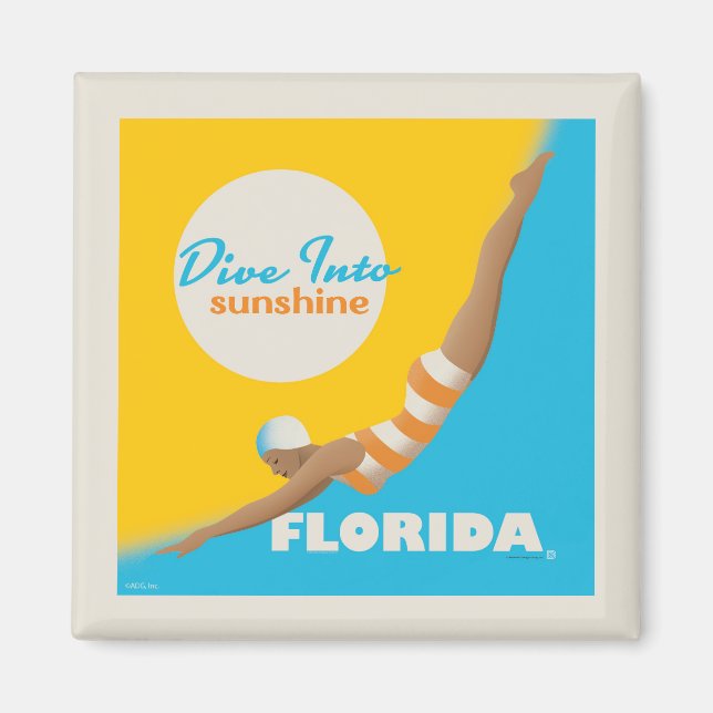 Dive Into Sunshine | Florida Magnet (Front)