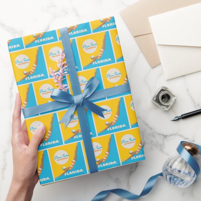 Dive Into Sunshine | Florida Wrapping Paper (Gifting)