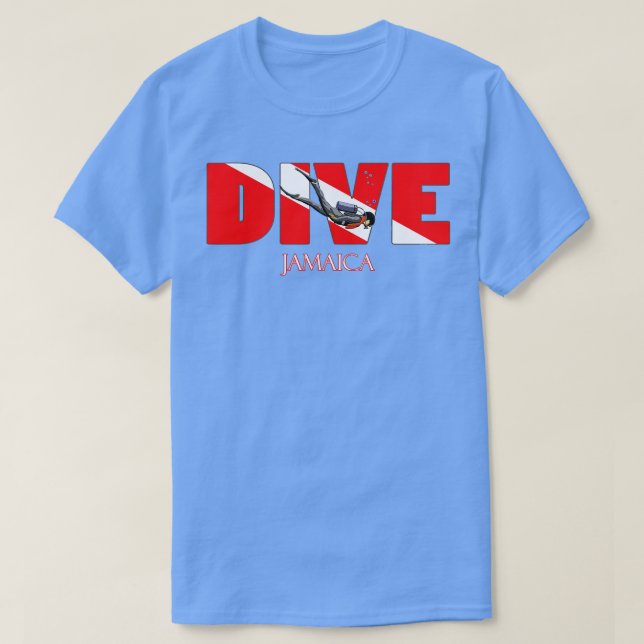 DIVE Jamaica SCUBA Diving Snorkelling  T-Shirt (Design Front)