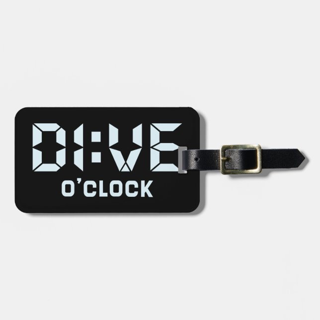 Dive O'Clock Luggage Tag (Front Horizontal)