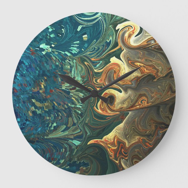 DIVE OF FIREMAN'S - ROUND LARGE CLOCK (Front)