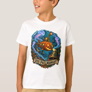 Dive Past Midnight Pumpkin Submarine T-Shirt