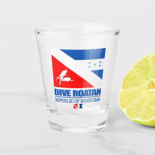 Dive Roatan (sq) Shot Glass