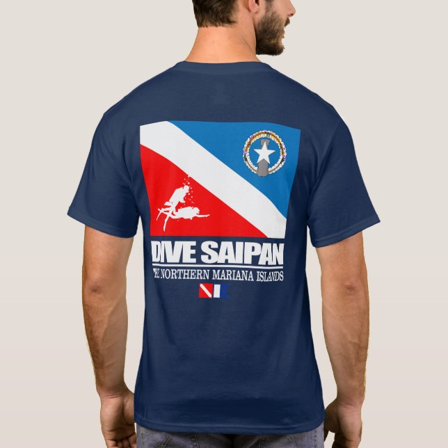 Dive Saipan (sq) T-Shirt (Back)