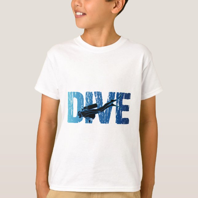 Dive Scuba Diver Horizontal T-Shirt (Front)