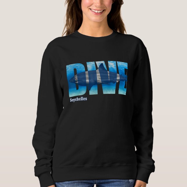 DIVE Seychelles SCUBA Diving Snorkeling Sweatshirt (Front)