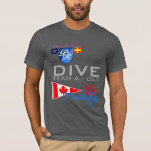 Dive Team A Diving CAN Canada Flag Number 89 T-Shirt