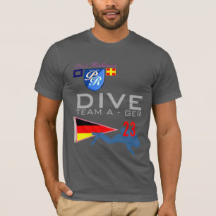 Dive Team A Diving GER Germany Flag Number 23 T-Shirt