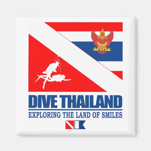 Dive Thailand (sq) Magnet (Front)