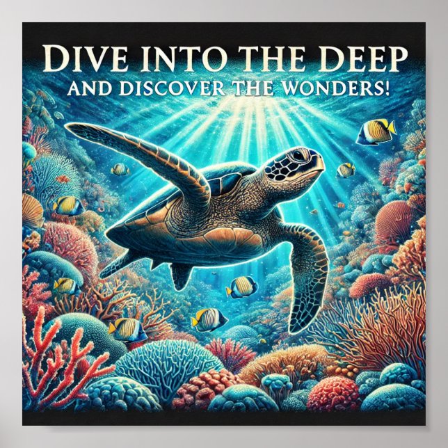 Dive Turtle Poster (Front)