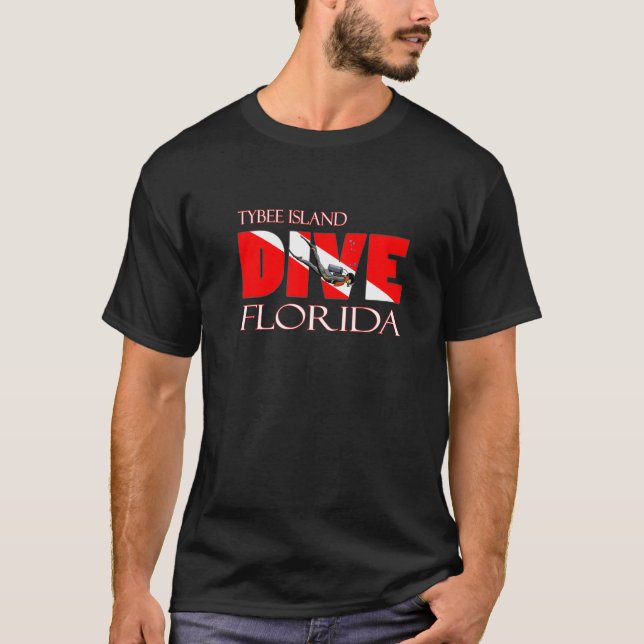 Dive Tybee Island Florida Scuba Diving Snorkelling T-Shirt (Front)