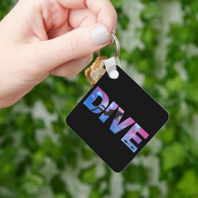 DIVE with scuba divers Key Ring (Hand)