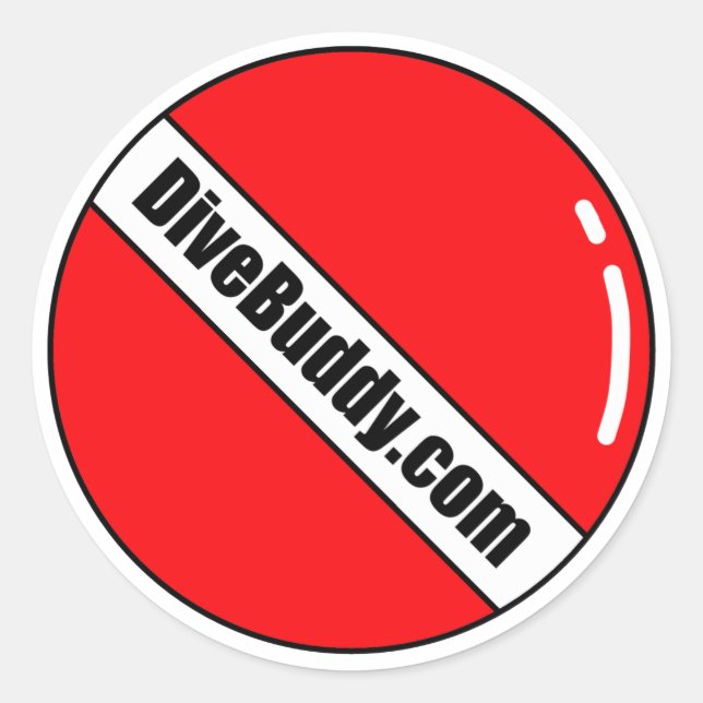 DiveBuddy.com Round Sticker (Front)