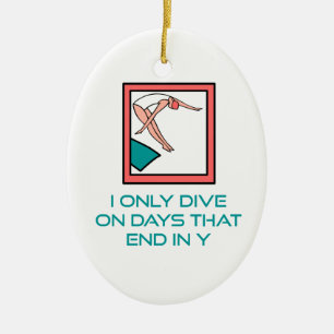 DiveChick Days Ceramic Tree Decoration