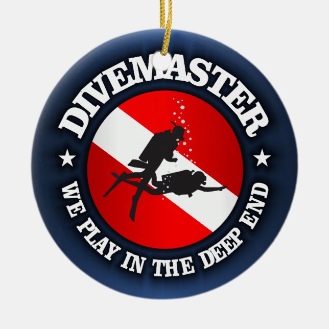 Divemaster (Deep End) Ceramic Tree Decoration (Front)