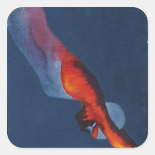 Diver 2 square sticker