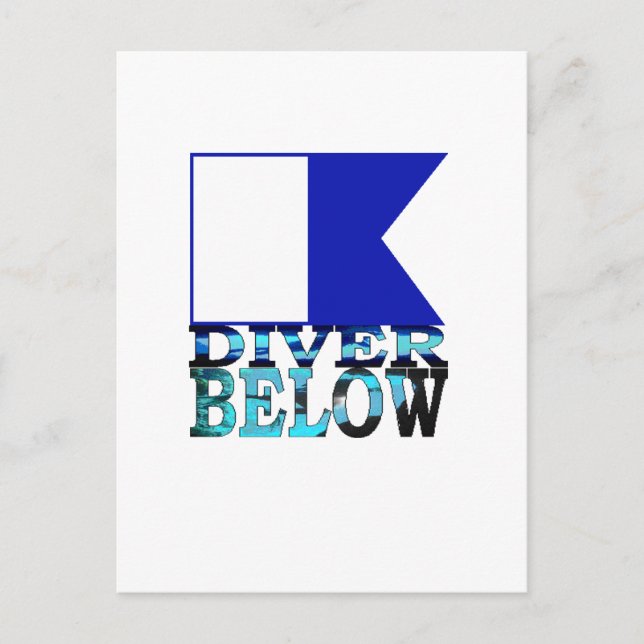 diver below blue post card (Front)