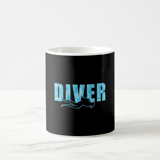 Diver Dive Diving Scuba Diving Funny Sea Gift Idea Coffee Mug (Center)