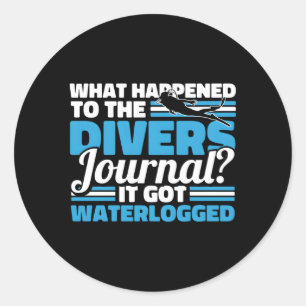 Diver Dive Scuba Snorkeling Commercial Diving Classic Round Sticker